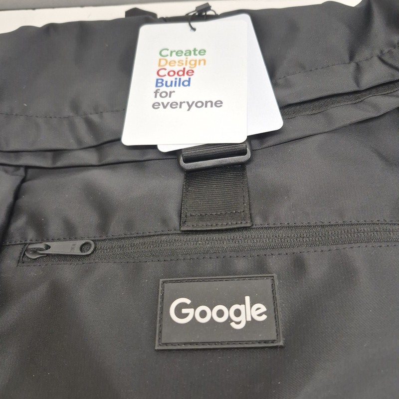 Google Black Backpack (Intern) w/ Adjustable Straps & Multiple Compartments gallery