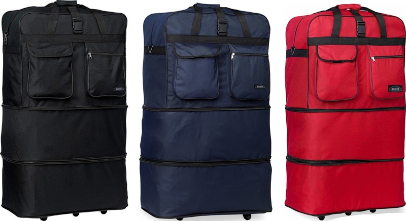 30″ / 36″ / 40″ Expandable Rolling Duffle Bag Wheeled Spinner Suitcase Luggage