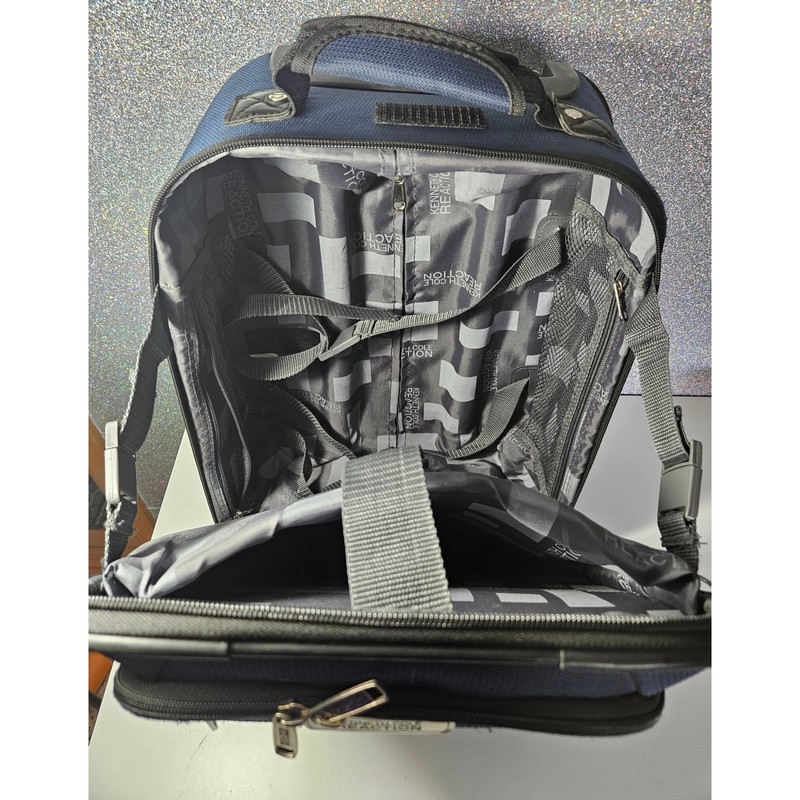 Kenneth Cole Reaction Blue Soft Rolling Carry On Suitcase Luggage RUGGED Vintage gallery