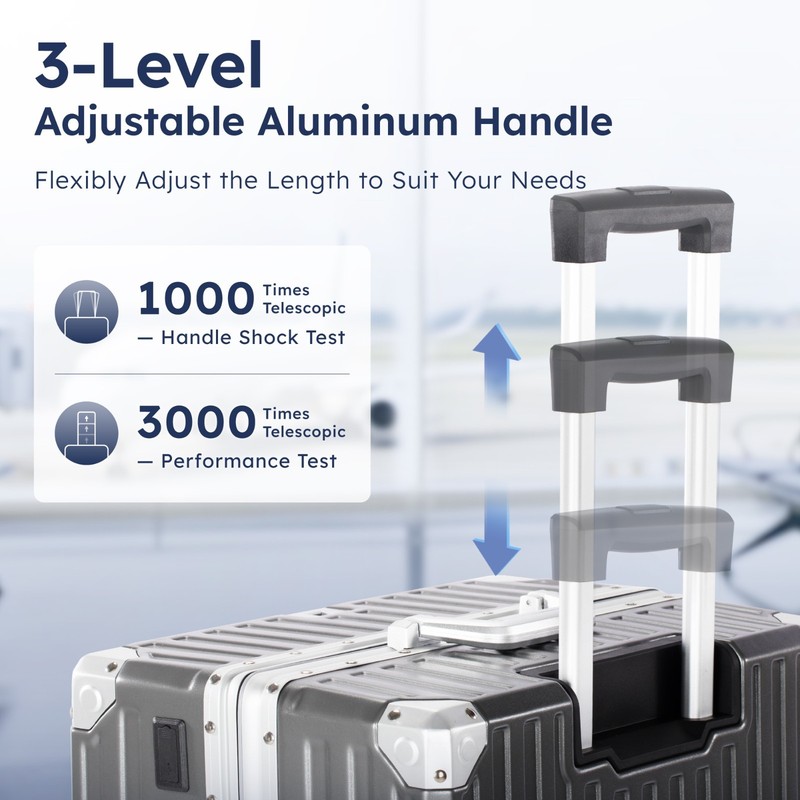 Aluminum Framed Travel Suitcase Carry-On Luggage w/ USB Port TSA Lock Hard Shell gallery