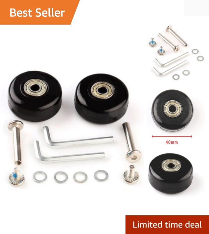 Suitcase Luggage Wheels Replacement Kit – OD40-64mm Wheels, ABEC 608zz, Set of 2