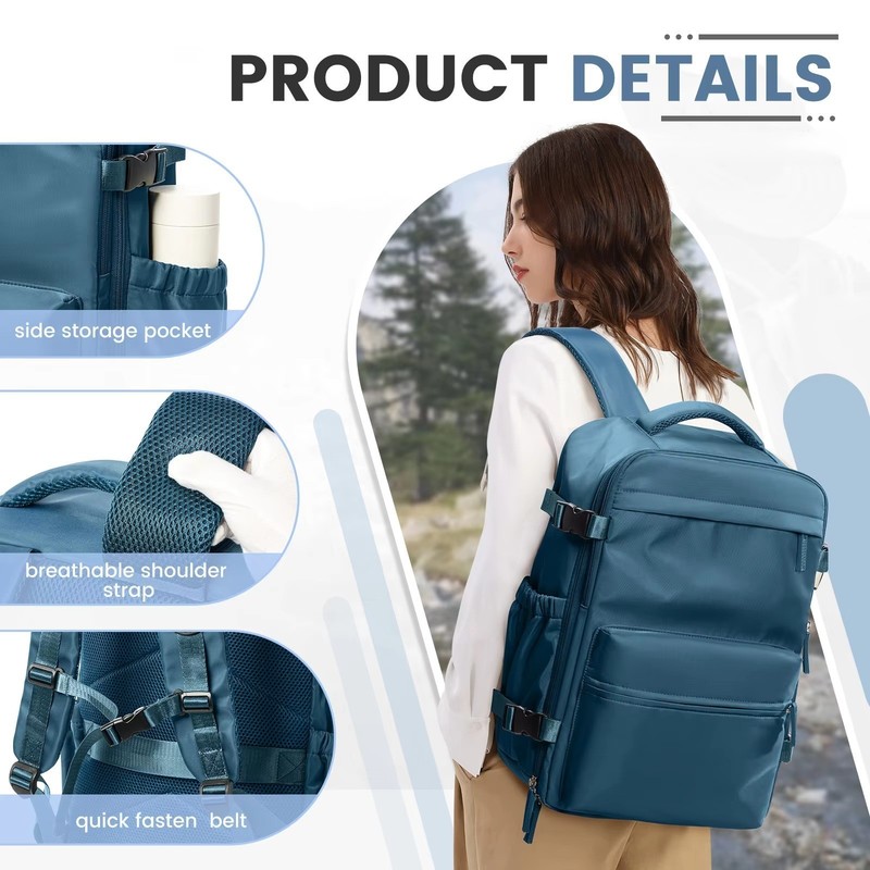 Vacuum Compression Backpack Cabin Bag 40x20x25cm / 15.7x8x9.8" Expandable Laptop gallery