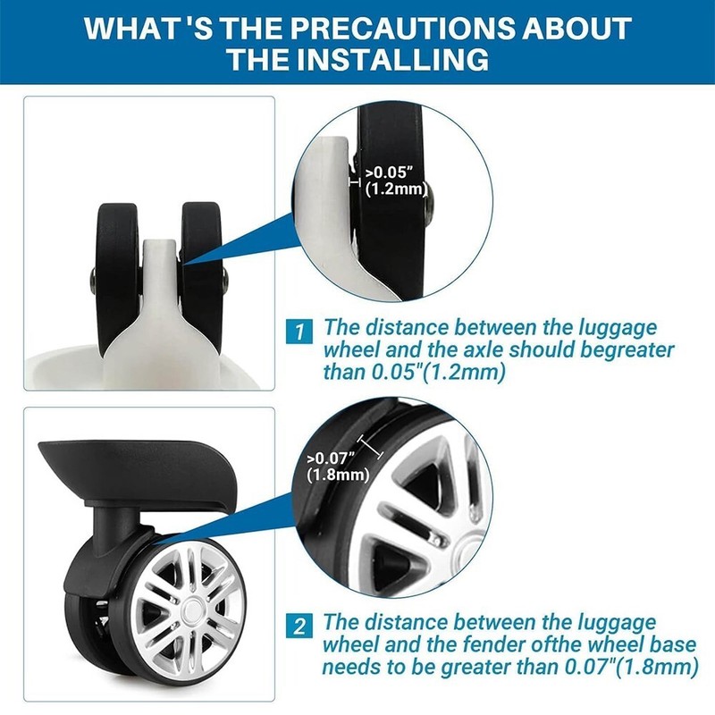 Practical Stable Moisture-Proof Rubber Protective Cover for Trolley Case Casters gallery