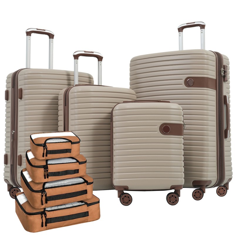 4PC Luggage Set ABS Hard Shell Spinner Wheels TSA Lock Expandable 16/20/24/28