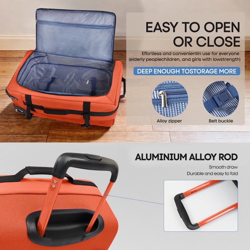 Lightweight Rolling Duffle Bag Waterproof Softshell Travel Suitcase 20“/26”/30“ gallery