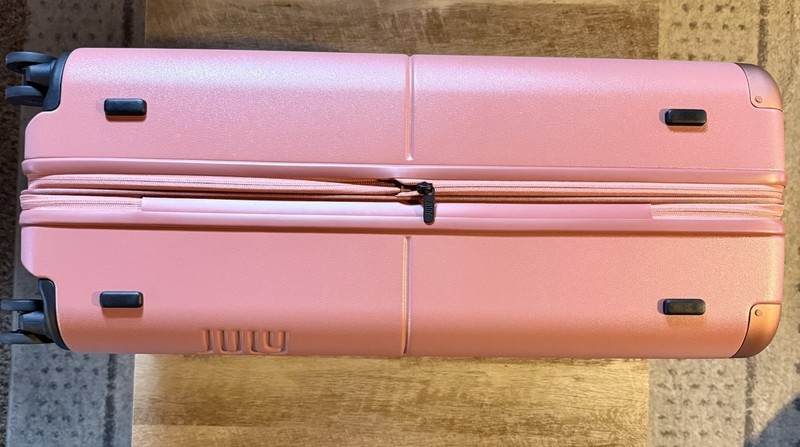 July | Checked Plus Expandable Check In Luggage Rolling Suitcase | 28.75" | Clay gallery