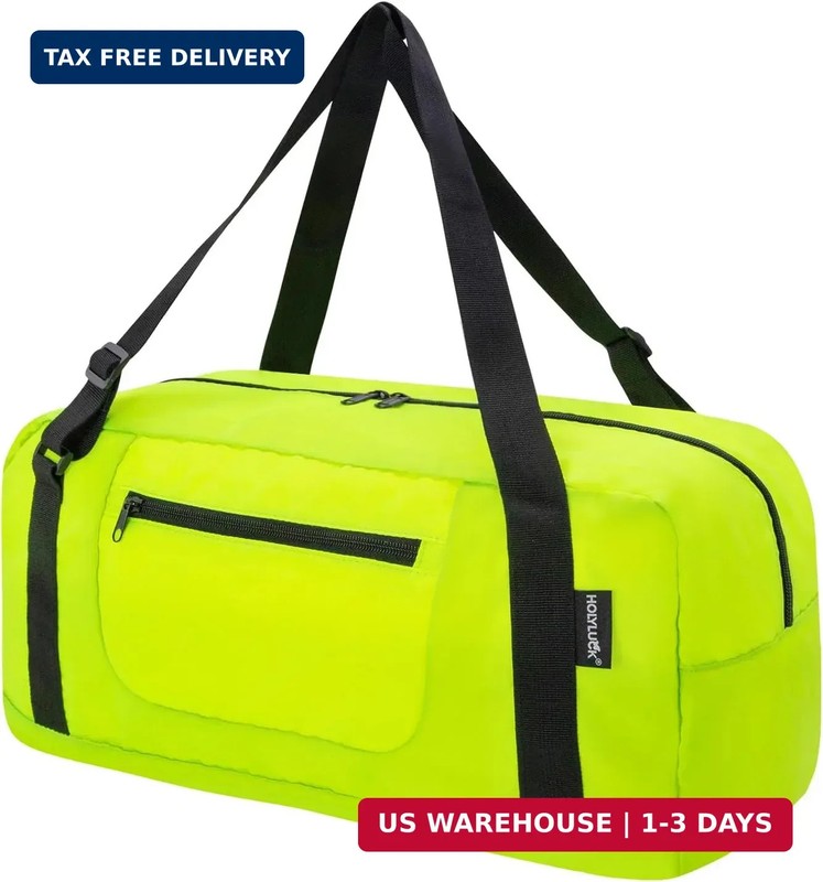 Foldable Travel Duffel Bag for Women & Men Luggage Great for Gym – Fluorescent Y