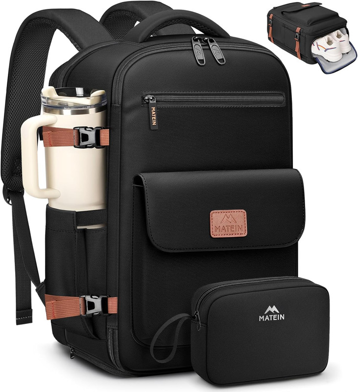 Personal Item Backpack 18X14X8 for Frontier, Underseat Travel Backpack with Wate
