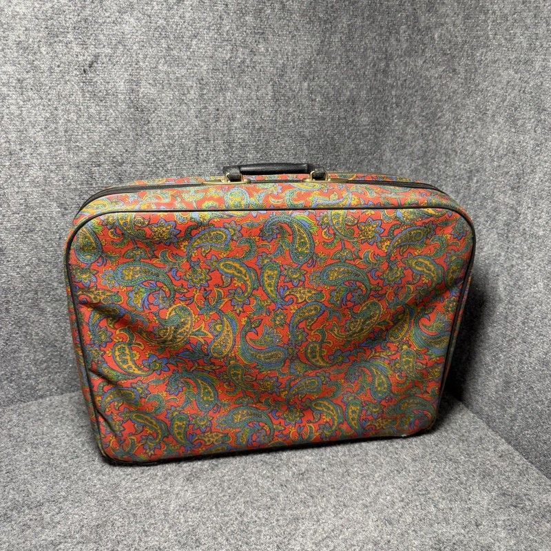 Vintage 1960’s Paisley Pattern (3 Piece) Set Travel Luggage Boho Hippie - Japan gallery