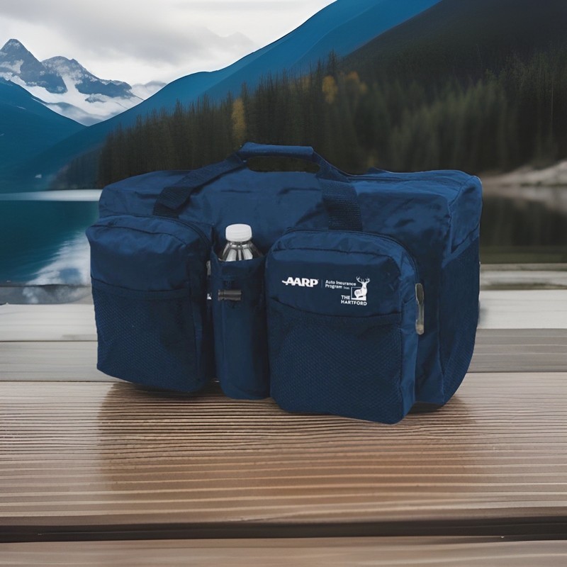Luggage AARP Travel Duffle Bag Weekend Navy Blue Women Men Washable Lightweight