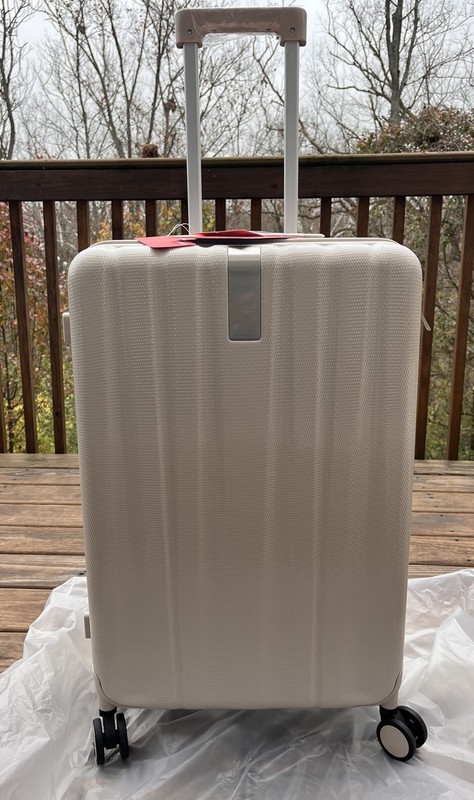 Hanke 24”Luggage Suitcase Hard Shell W/ Spinner Wheels Creamy White