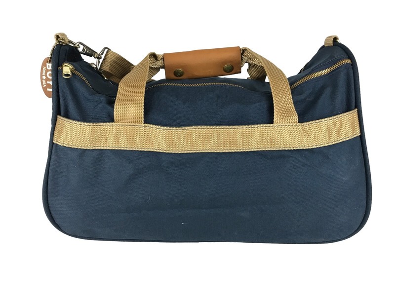 Boyt Duffle Bag Unisex Blue Brown Double Handles Detachable Adjustable Strap gallery