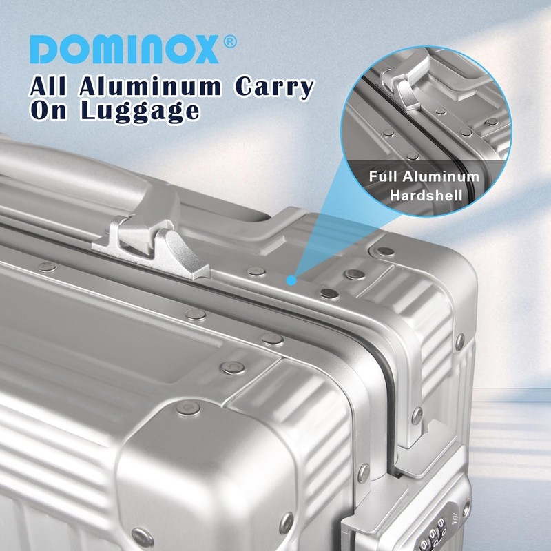 All Aluminum Carry On Luggage Hard Shell Luggage Aluminum Suitcase for Travel gallery