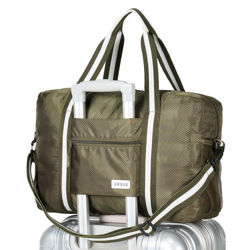 Foldable Tote Bag for Travel Expandable Lightweight Carry On Luggage 25L Pack…