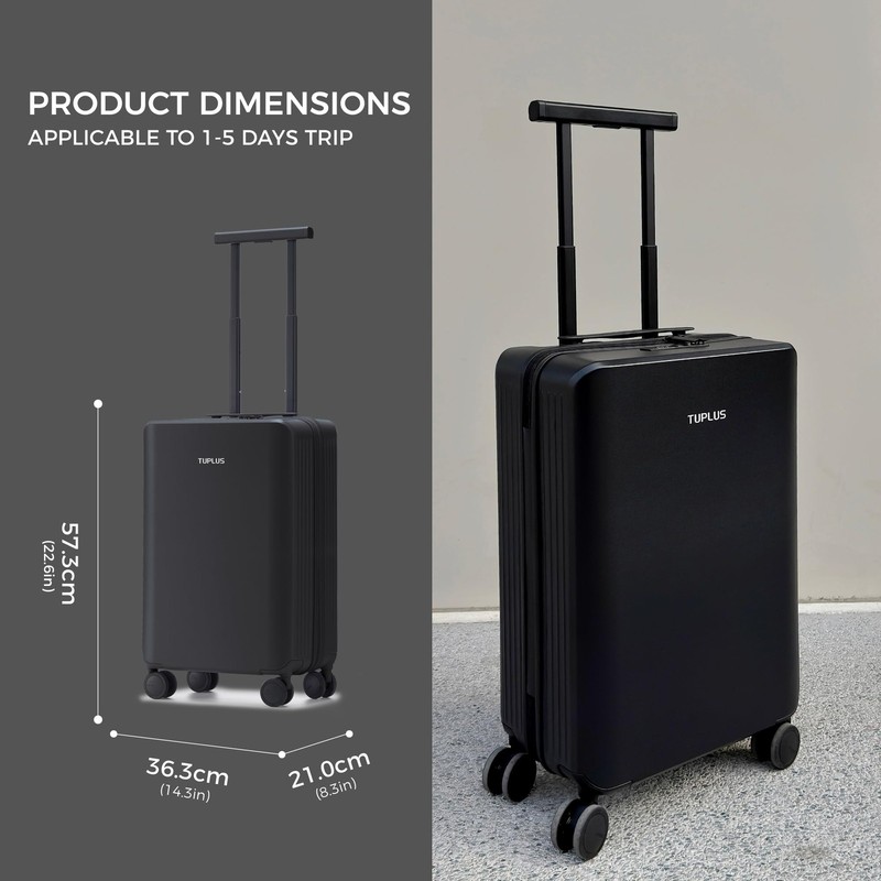 Suitcase Lightweight PC Hard Shell Luggage with 4 Spinner Wheels 360° Rotatin... gallery
