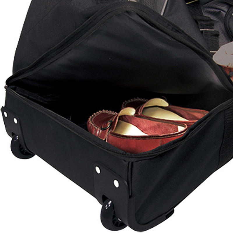 2 Section Rolling Duffel Bag Jumbo Space with Blade Wheels for Travel 36in Black gallery