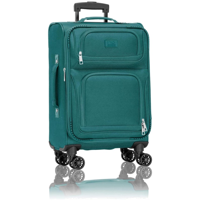Rio Lightweight Teal Carry-on Suitcase, Spinner Wheels