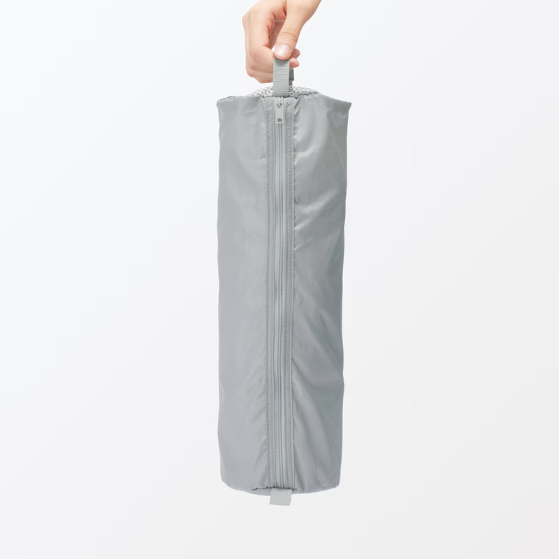 New Muji Polyester foldable Sorting Case Cylindrical Gray Color With 2 Size S/M gallery