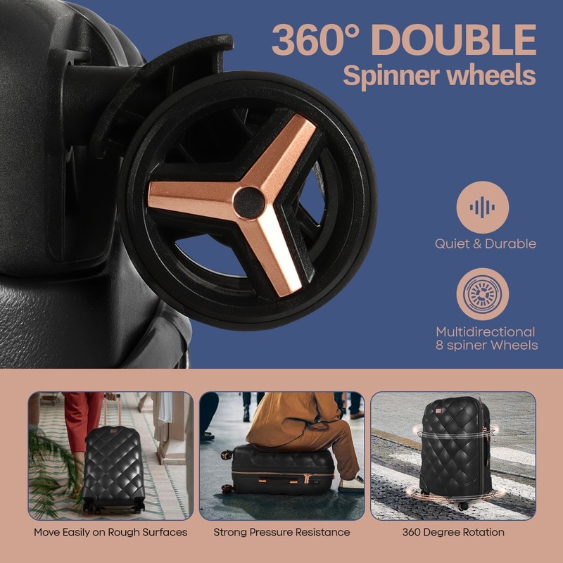 Luggage Sets 2/4PCS PP Hard Shell Lightweight Expandable Suitcase Set TSA Lock gallery