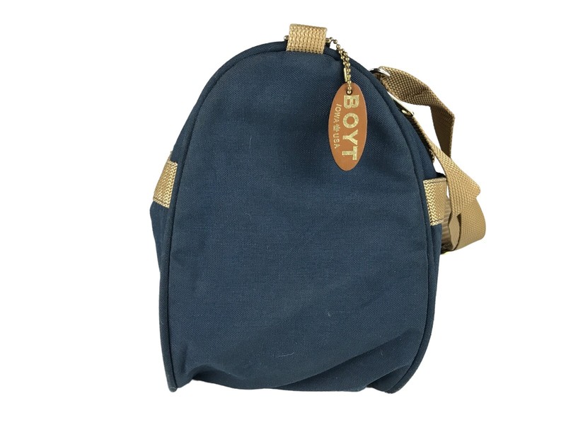 Boyt Duffle Bag Unisex Blue Brown Double Handles Detachable Adjustable Strap gallery