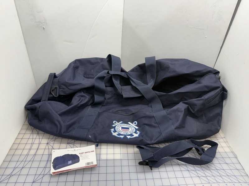 U.S. Coast Guard Large Logo Blue Duffel Bag Travel Mercury Tactical Gear Use GC