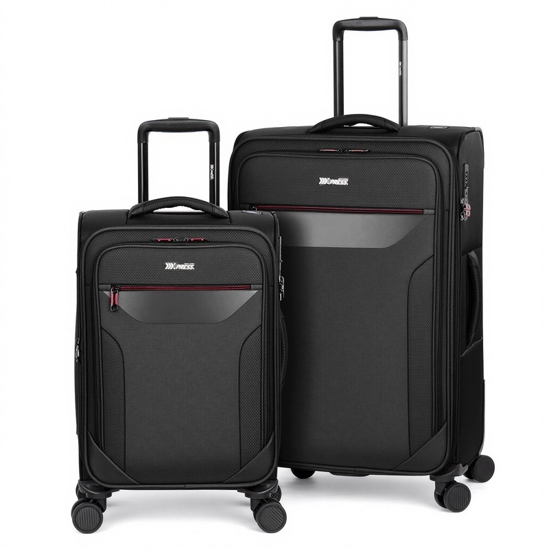 Softside Luggage Expandable Suitcase Set Upright Lightweight Luggage W/ TSA Lock