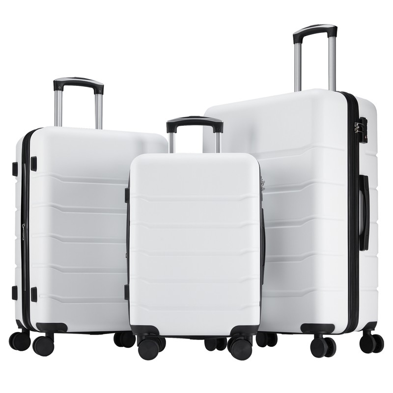 20"24"28" Trolley Case 3-Piece Hardside Lightweight Spinner Luggage Bag Set gallery