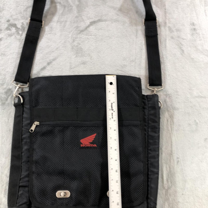 Honda Black 17" Laptop Backpack Soft Case Adjustable Straps Mens Nylon Bag Logo gallery