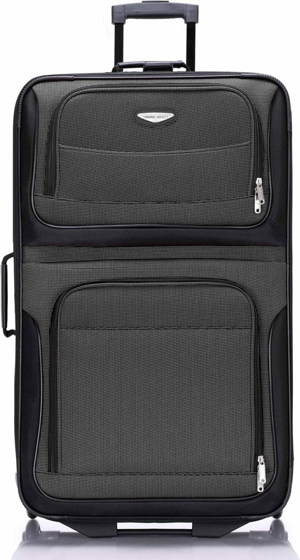 29 Inch Large Expandable Softside Rolling Luggage 2 Wheel Suitcase Gray gallery