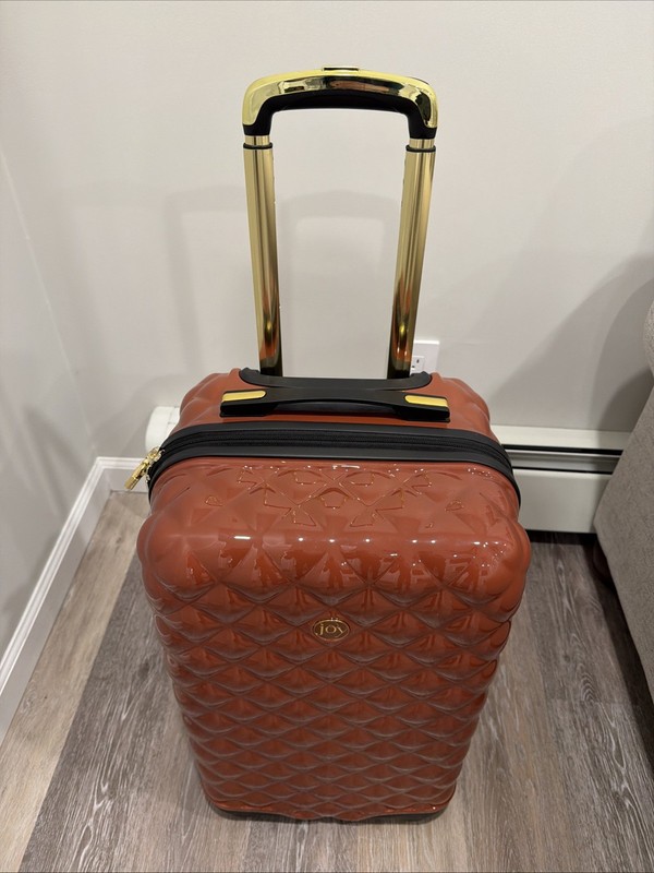 Joy Quilted Hard Sided Carry On 22 Inch Warm Cognac Item 788708jek