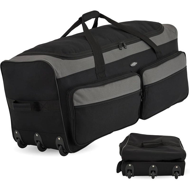 Sturdy 1200D Polyester 36 Inch Expandable Collapsible Duffel Bag Padded Handles gallery