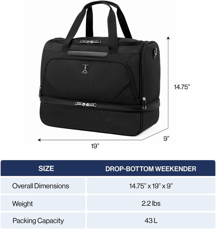 Maxlite 5 Carry on Weekender with Drop-Bottom Compartment, Lightweight Overnight gallery
