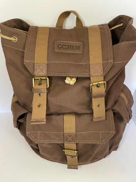 Gootium Backpack Brown Heavy Canvas Rucksack Hiking Travel Daypack