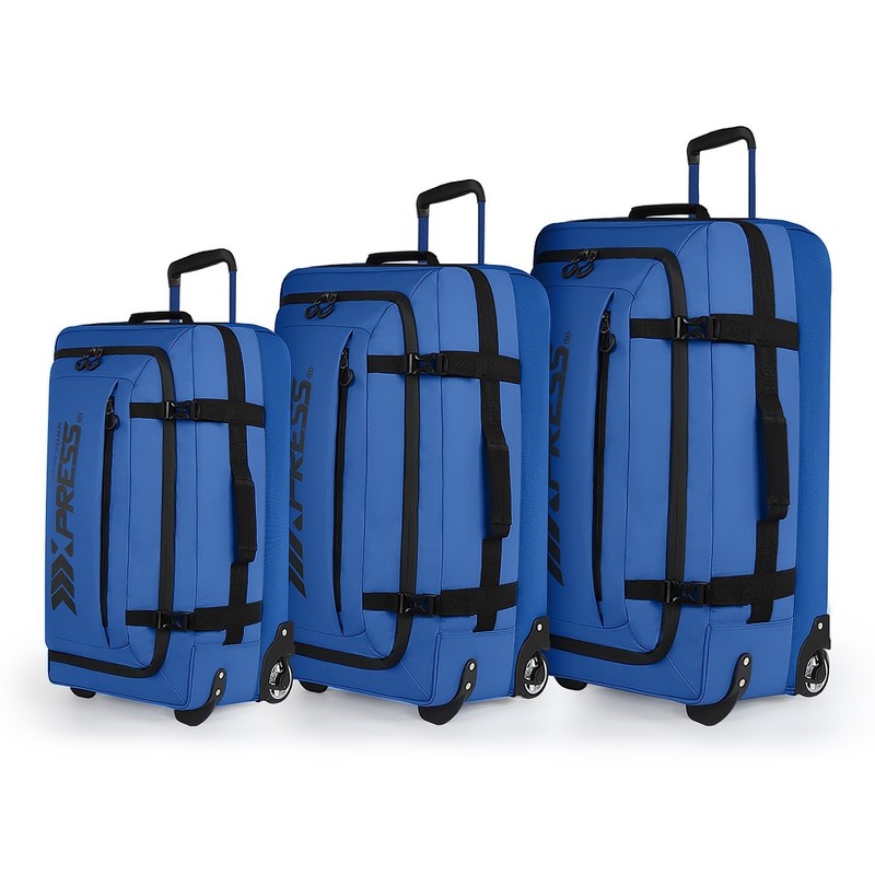 3 Piece Softside Luggage Set Heavy-Duty Waterproof Travel Bags 20in/26in/30in