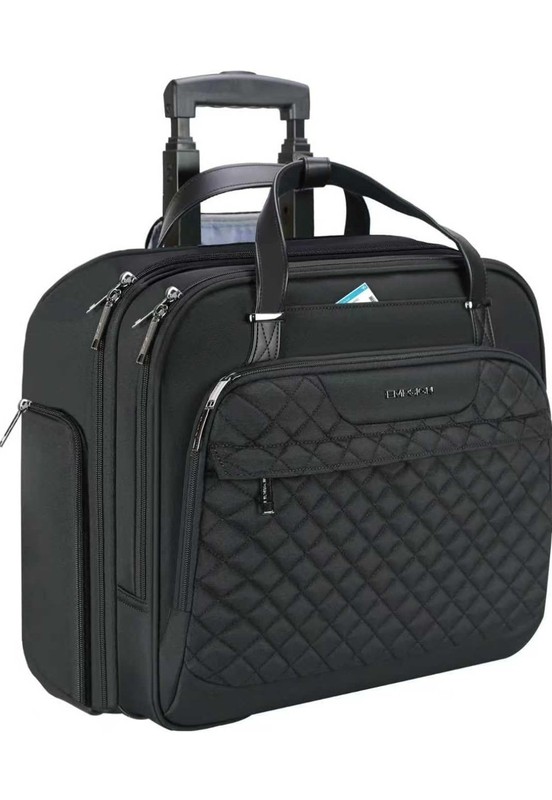 EMPSIGN Premium Rolling Laptop BAG Wheeled Carry-On CASE Fits Up to 15.6″ VGUC