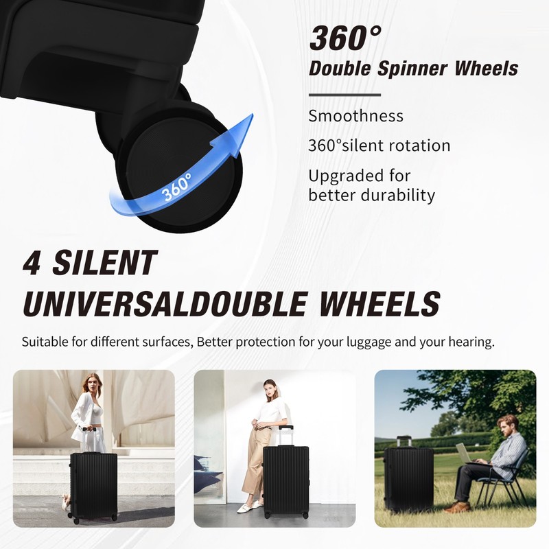 Luggage Aluminum Frame Hard Shell Suitcase Zipperless TSA Lock 20in/28in Luggage gallery