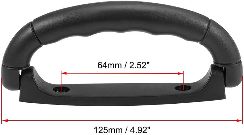Luggage Handle Pull Plastic 4.92-Inch Length Luggage Suitcase Handle Grip Black gallery