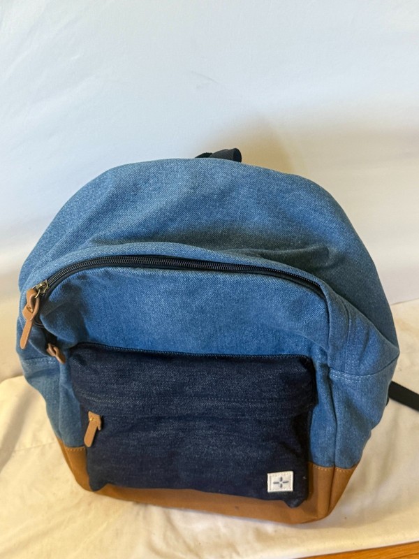New Sun + Stone Riley Backpack Blue Travel School Bag Shoulder Bag