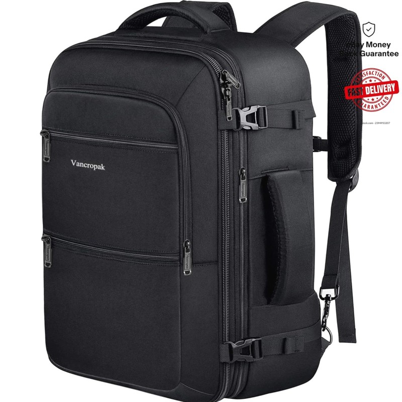Versatile 40L Carry-On Backpack: Water Resistant, Perfect for Weekend Getaways