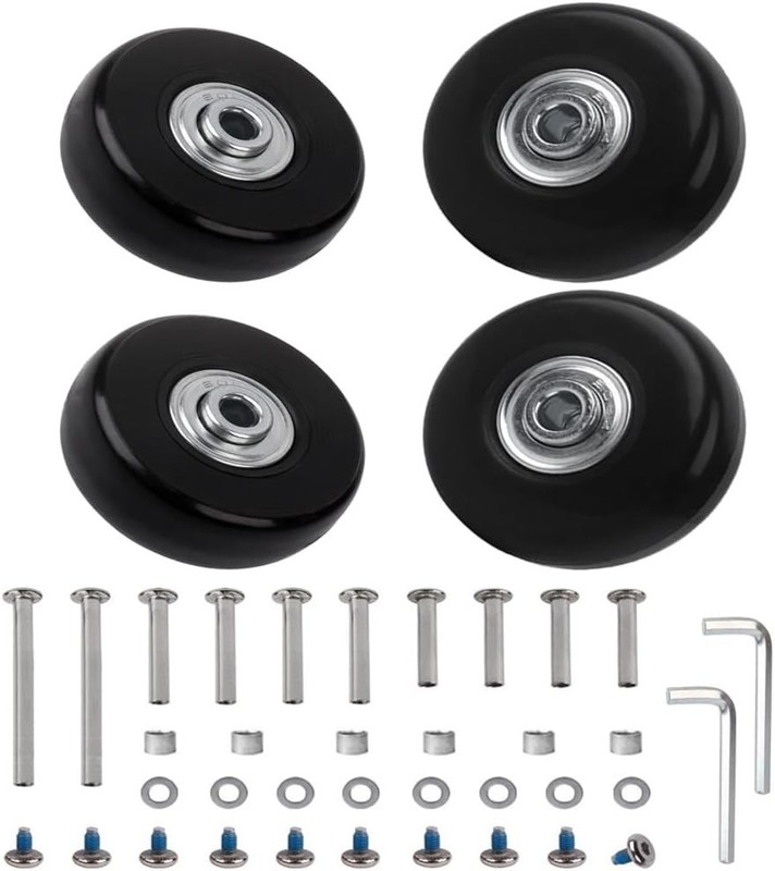 Luggage Suitcase Replacement Wheels Set Suitcase Spinner Wheels 4Pcs PU Bearing