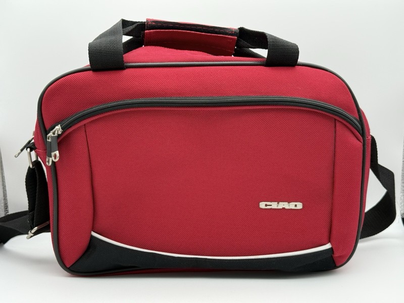 Vintage Ciao Small Red Weekender Duffel Bag Travel Carry On Luggage