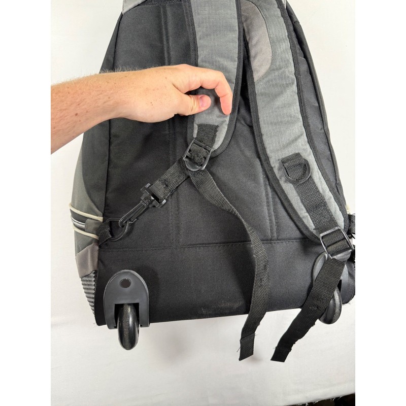 Jeep Authentic Rolling Travel Backpack Carry On Luggage Bag Telescoping Handle gallery
