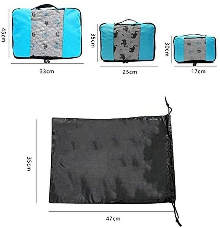 X2 Foldable Packing Cubes 5 PCs Set Travel Trip Organizers Bags Suitcase Luggage gallery