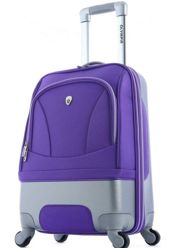 Olympia U.S.A Luggage Majestic Expandable Suitcase 21’ ,Plum gallery