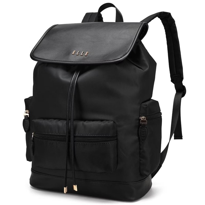 New ELLE Luggage 23L Wayfarer Monogram Travel Backpack – Black