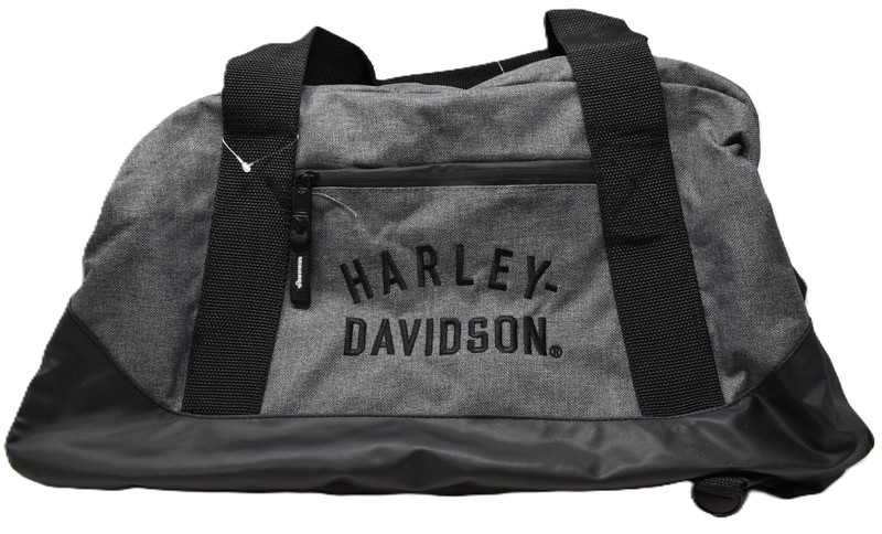 Harley Davidson Rugged Twill Convertible Duffel Bag Backpack Heather Gray 90325