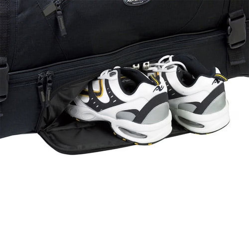 Large 36" Drop-Bottom Rolling Duffel with Telescopic Handle - Black, Best Price gallery