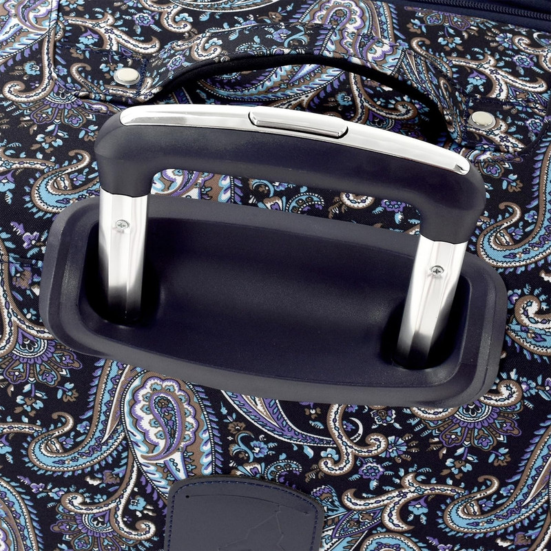 Mayfair 29 Inch Expandable Softside Spinner Suitcase, Navy White Paisley gallery