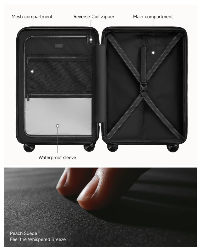 Carry On Luggage 22x14x9 Airline Approved,HUP3 Accelerate Access with DiHook,... gallery