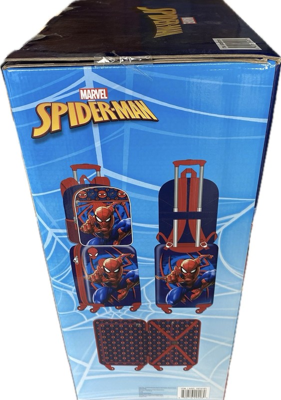 Marvel Spiderman Kid’s Licensed 2 Piece Luggage Set Item 1872161 New In Seal Box gallery